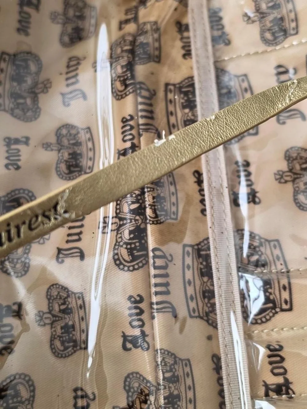 Rare vintage y2k Juicy Couture house of juicy / queen of juicy velour makeup bag